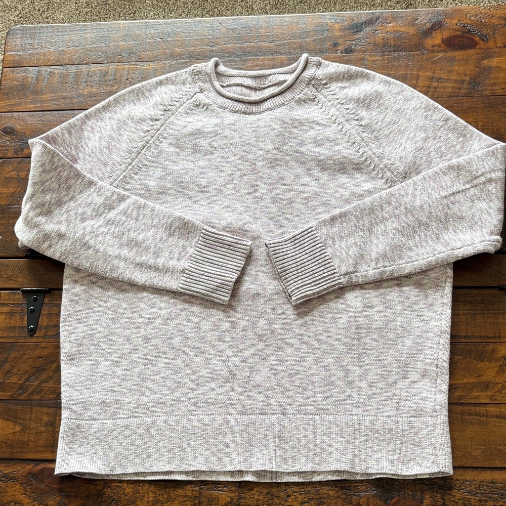 Llululemon athletica  Pink/Lavender/Grey Crew Neck Sweater